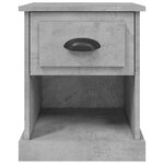 vidaXL Tables de chevet 2 Pièces gris béton 39x39x47 5 cm bois ingénierie