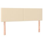 vidaXL Sommier à lattes de lit avec matelas Crème 140x190 cm Tissu