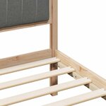 vidaXL Cadre de lit avec tête de lit marron et gris foncé 90 x 200 cm