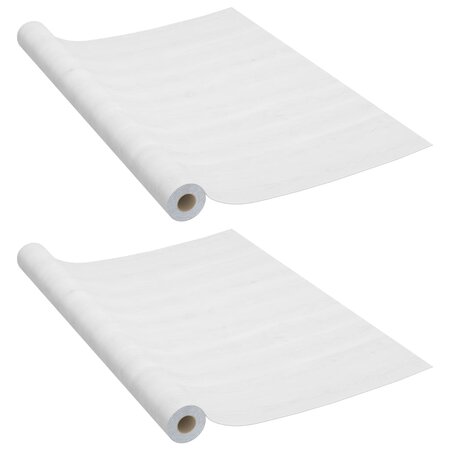 vidaXL Films autoadhésifs pour portes 2 Pièces Bois blanc 210x90 cm PVC