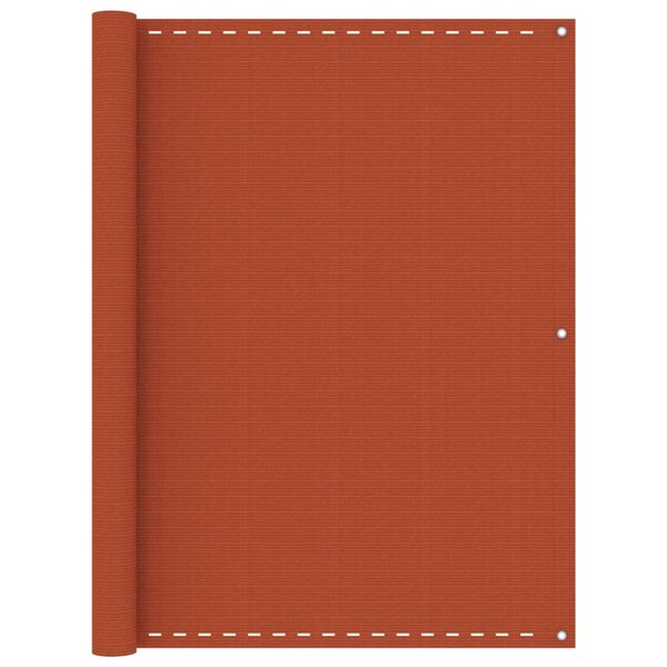 vidaXL Écran de balcon Orange 120x400 cm PEHD