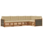 vidaXL Ensemble de canapés d'extérieur 5 pc Naturel et Beige