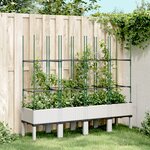 vidaXL Jardinière avec treillis blanc 160x40x142 5 cm PP