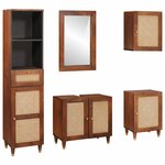 vidaXL Mobilier de salle de bain avec tiroir 5 Pièces 38 x 33 x 160 cm