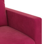 vidaXL Canapé Bordeaux 138 x 78 x 80 cm Velours
