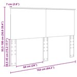 vidaXL Tête de lit Chêne artisanal 160 cm Bois d'ingénierie