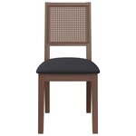 vidaXL Chaises à manger coussins 2 Pièces marron bois massif caoutchouc