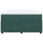 vidaXL Sommier à lattes de lit et matelas Vert foncé 140x200cm Velours