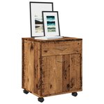 vidaXL Armoire à roulettes vieux bois 45x38x54 cm bois d'ingénierie