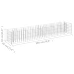vidaXL Lit surélevé à gabion Acier galvanisé 180x30x30 cm