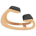 vidaXL Chaise assis-genoux noir 55x84x55 cm contreplaqué de bouleau