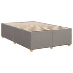 vidaXL Sommier à lattes de lit avec matelas taupe 120x190 cm tissu