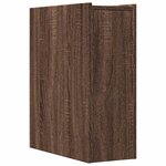 vidaXL Armoire de salle de bain étroite avec roulettes chêne marron