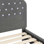 vidaXL Cadre de lit pour tout-petit avec tête de lit Gris foncé