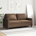 vidaXL Canapé à 2 places Marron 140 cm Tissu