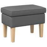 vidaXL Pouf Gris foncé 55 x 35 x 41 cm Tissu