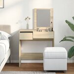 vidaXL Coiffeuse avec miroir chêne sonoma 73x46 5x120 cm