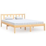 vidaXL Cadre de lit sans matelas bois massif 160x200 cm