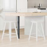 vidaXL Chaises de salle à manger 2 Pièces Blanc 46 x 37 x 63 cm