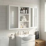 vidaXL Armoire murale de salle de bain Blanc 30 x 10 x 50 cm