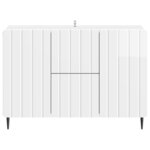 vidaXL Buffet Blanc brillant 89 x 34 5 x 62 cm Bois d'ingénierie