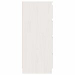 vidaXL Armoire d'appoint Blanc 60x36x84 cm Bois de pin massif