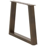 vidaXL Pieds de table basse en forme de V  2 pièces  acier naturel  70 x (42-43 3) cm