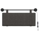 vidaXL Tête de lit suspendue Avec lumière LED Noir PU antique