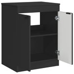 vidaXL Armoire de salle de bain Noir 54 x 41 x 70 cm Bois d'ingénierie