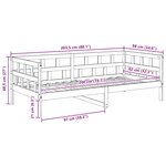 vidaXL Lit de jour sans matelas marron miel bois pin massif 80x200 cm