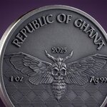 Pièce de monnaie en Argent 5 Cedis g 31.1 (1 oz) Millésime 2025 Memento Mori PIRATE