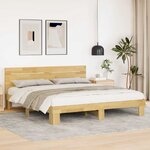 vidaXL Cadre de lit avec tête de lit sans matelas 200 x 200 cm