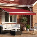 vidaXL Auvent rétractable électrique Rouge 3 x 2 5 m