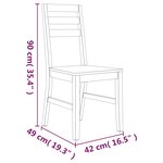 vidaXL Chaises à manger lot de 4 bois d'acacia massif