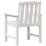 vidaXL Chaise de jardin. 4 Pièces Blanc 65.5 x 55.5 x 88cm Plastique