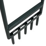 vidaXL Aérateur de pelouse 5 dents creuses vert acier enduit de poudre