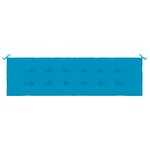 vidaXL Coussin de banc de jardin bleu 180x50x3 cm tissu oxford
