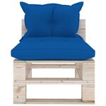 Vidaxl salon de jardin palette 6 pièces avec coussins bois de pin