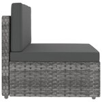 vidaXL Salon de jardin 6 Pièces Résine tressée Gris