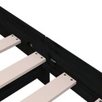 vidaXL Lit empilable Noir 100x200 cm Bois de pin massif