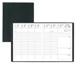 Agenda 21 x 27 cm 1 semaine sur 2 pages couverture grainée noir LECAS