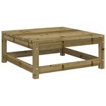 vidaXL Salon de jardin 9 Pièces bois de pin imprégné