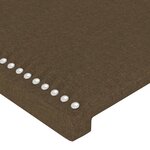 vidaXL Cadre de lit avec tête de lit Marron foncé 100x200 cm Tissu