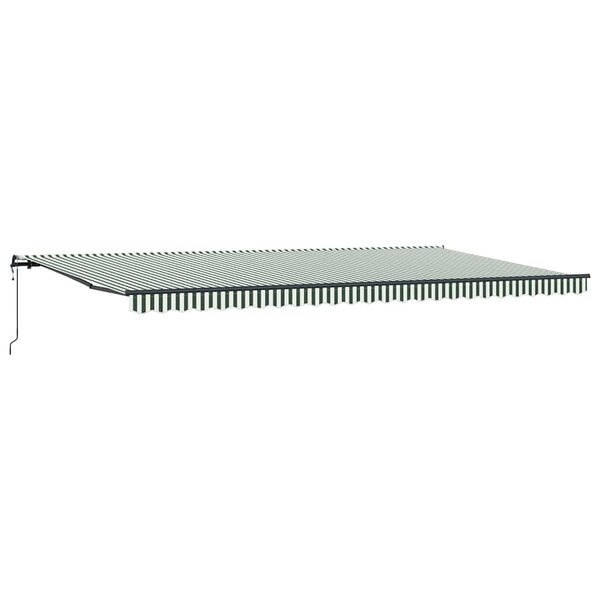vidaXL Auvent Rétractable Vert et blanc 600 × 350 cm tissu