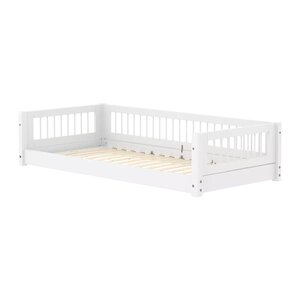 Flexa WHITE Lit Montessori bas 90 x 200 cm Blanc