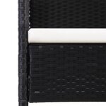 vidaXL Mobilier à dîner jardin 9 Pièces avec coussins Résine tressée Noir