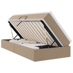 vidaXL Lit avec rangement et matelas Cappuccino 100 x 200 cm