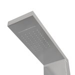 vidaXL Système de panneau de douche Acier inoxydable Carré