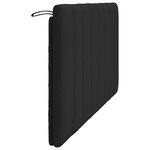 vidaXL Coussin de tête de lit Hanko noir 160 cm velours