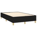 vidaXL Sommier à lattes de lit avec matelas Noir 120x200 cm Tissu